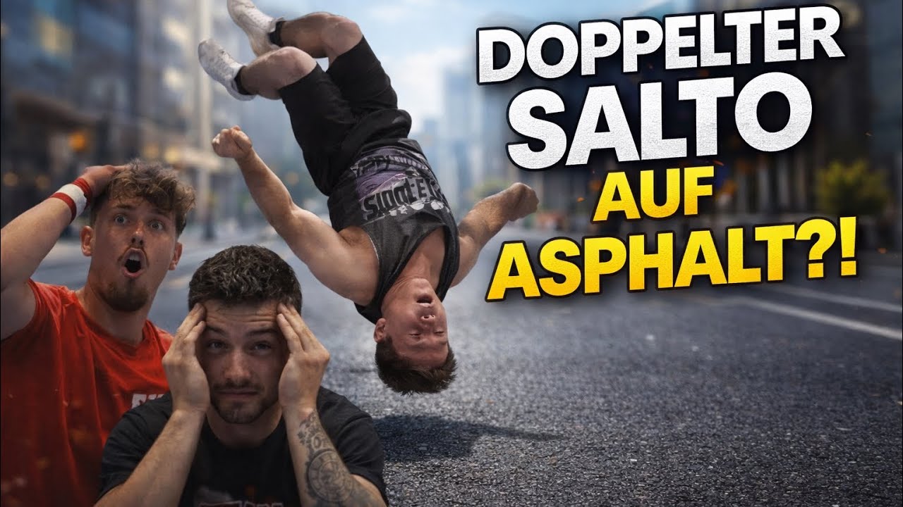 Doppelter Salto auf Asphalt