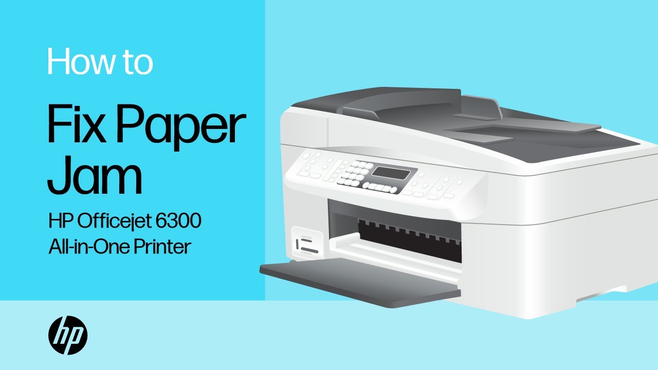 Fixing a Paper Jam | HP Officejet 6300 All-in-One Printer | HP