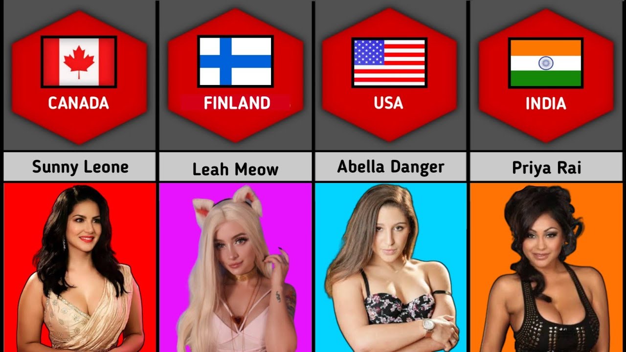 Prn Actresses From Different Countries Part 2 2d Comparison