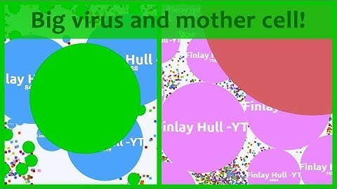 Agar.io - Making a big virus and mother cell on my private server!
