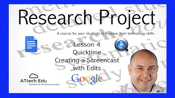 The Research Project - Lesson 4 - Apple Quicktime Skills - Screencasts - Audio recording