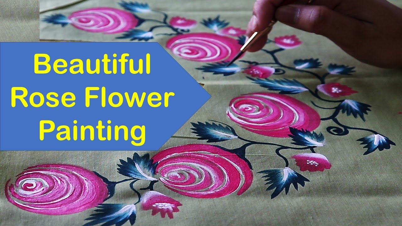 Beautiful Fabric Flower Painting Designs | Best Flower Site