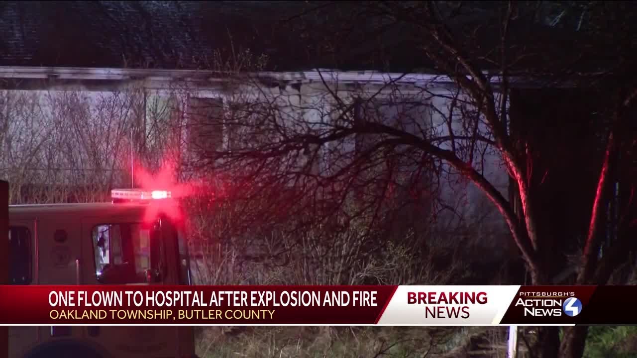 Explosion and fire in Butler County - YouTube