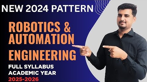 SE 2024 Pattern Sppu Robotics & Automation Engineering | Academic Year 2025-2026 Syllabus