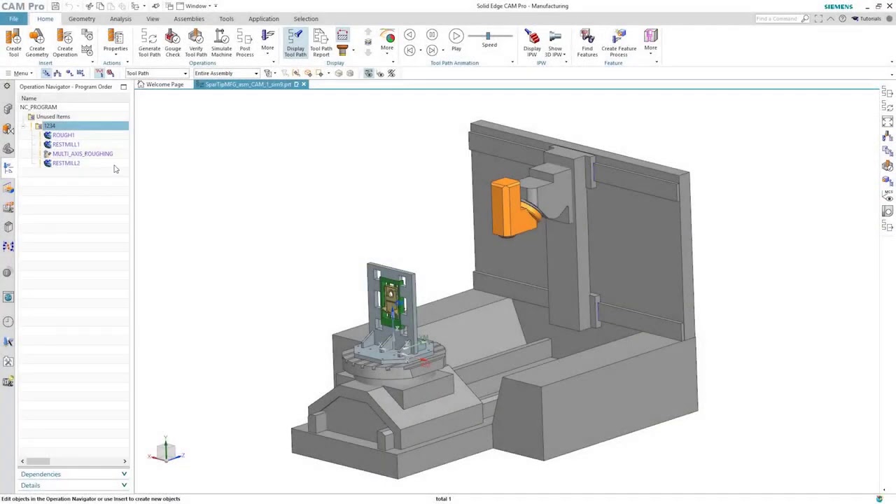 Manufacturing CAM in Solid Edge - YouTube