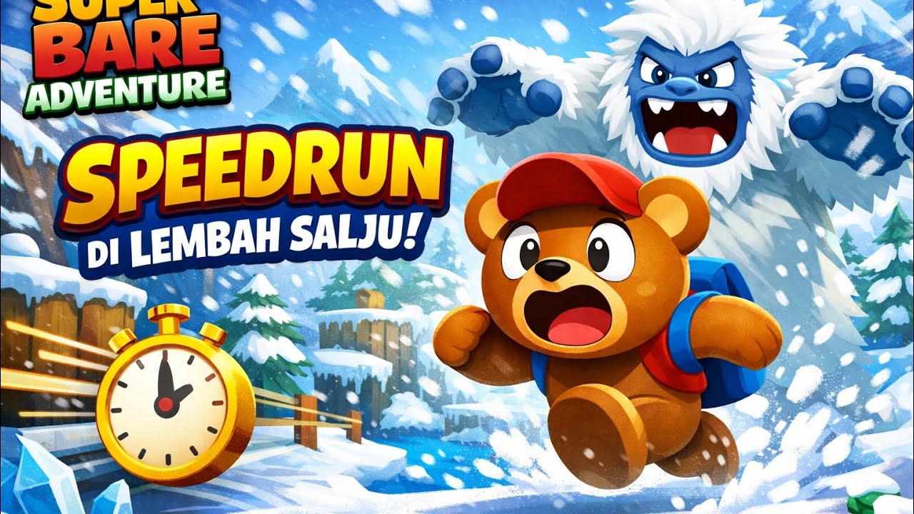 Speedrun di lembah salju!-(super bear adventure-part 2)