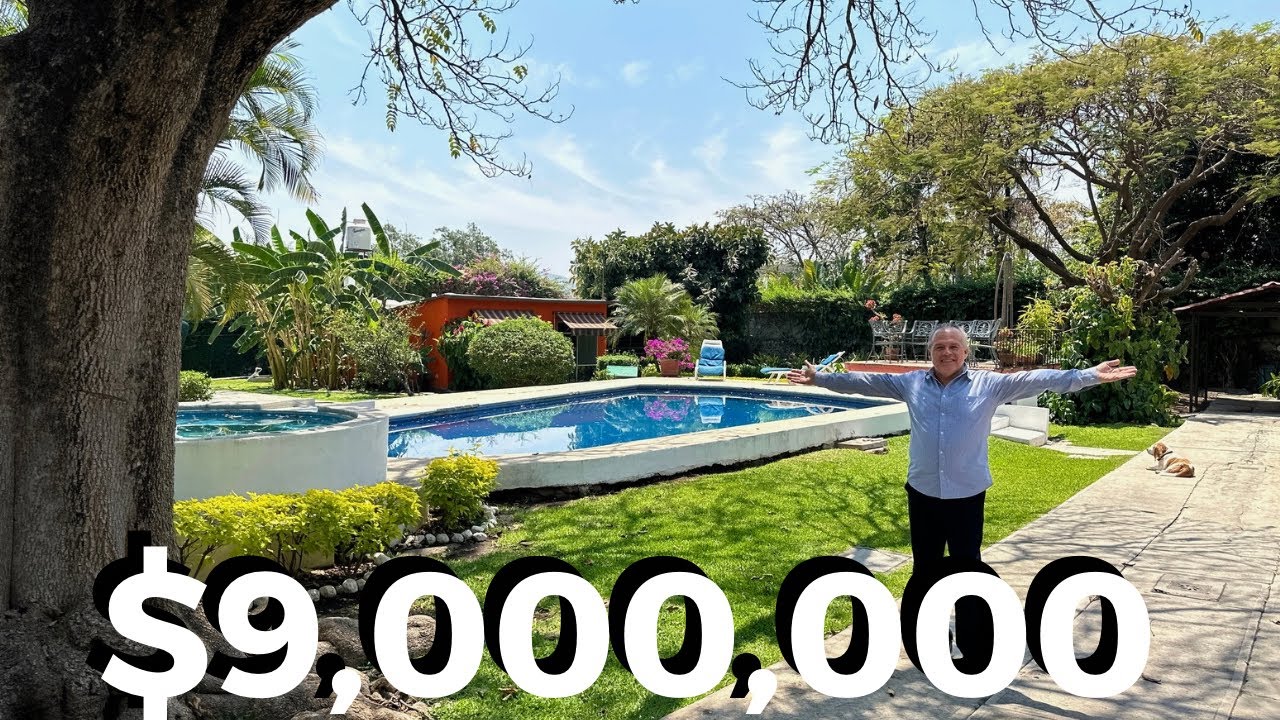 Tour por casa de 3000m de terreno con Increible alberca  y jardin ubicada en el centro de jiutepec