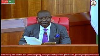 Senate Plenary 25th October, 2016