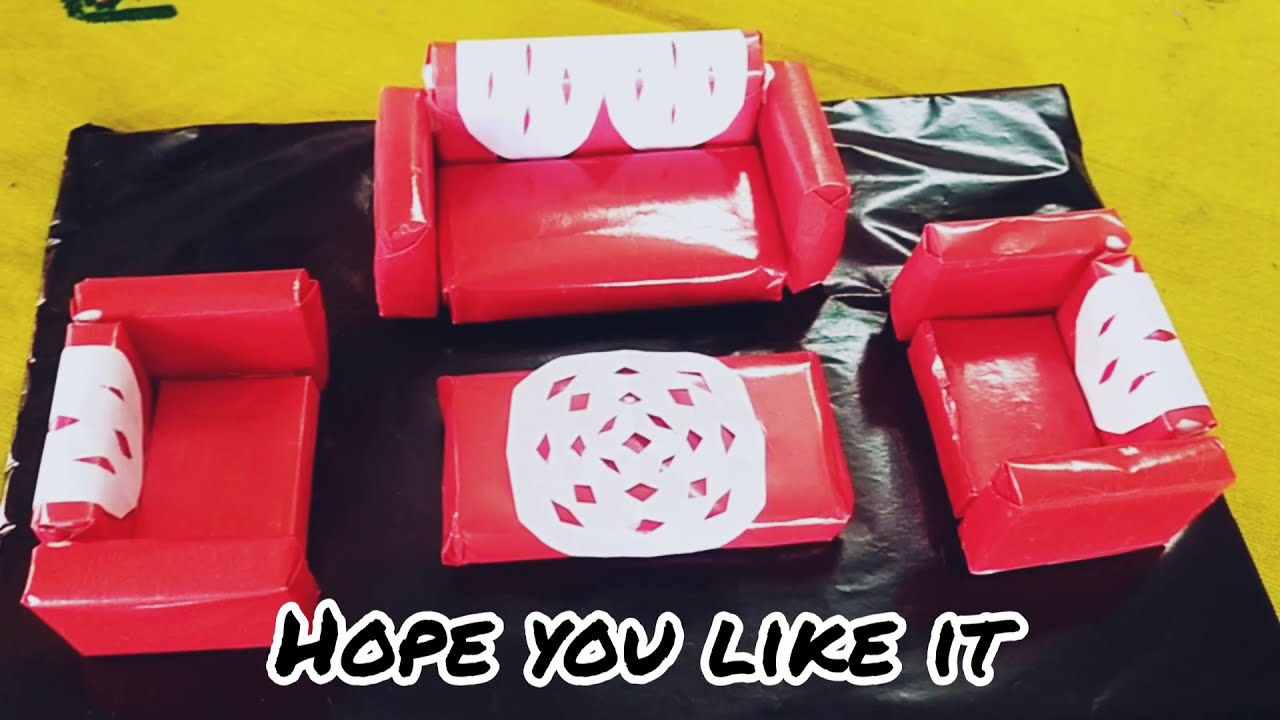 BEST OUT OF WAST craft idea | Mini sofa set