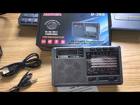 Received NEW XHDATA D368 AM FM Shortwave Multiband With Bluetooth Portable Receiver