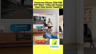 Powermax Fitness TDM-96B 4HP Motor 110kg LED Display Heart Rate Sense for Home Treadmill