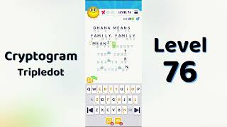Cryptogram Tripledo Level 76 Solutions 🧩 | Logic Puzzle Game | Mini Boss