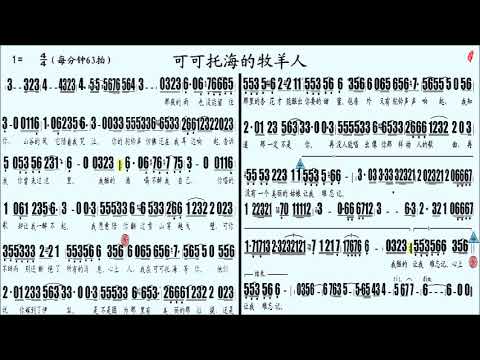 048可可托海的牧羊人 Eb(導音)-伴奏,簡譜卡拉OK(kalaoke)