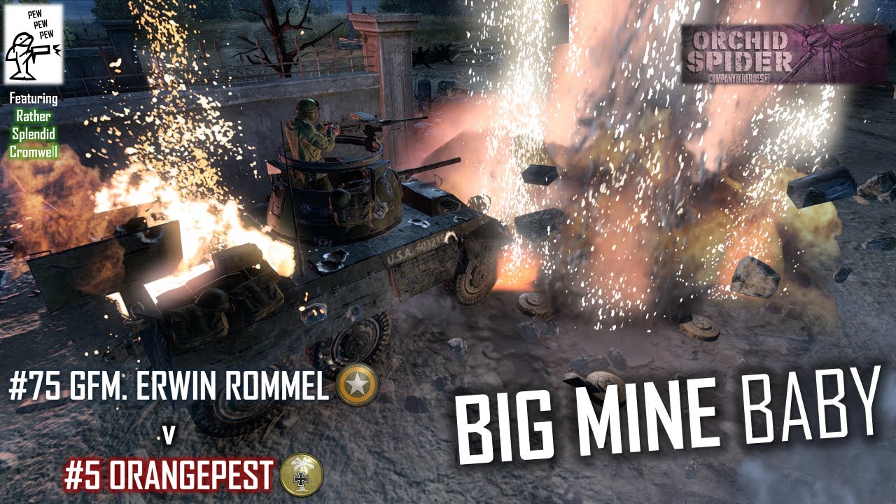 CoH3 1v1 Cast | OrangePest (DAK) vs GFM. Erwin Rommel (US)