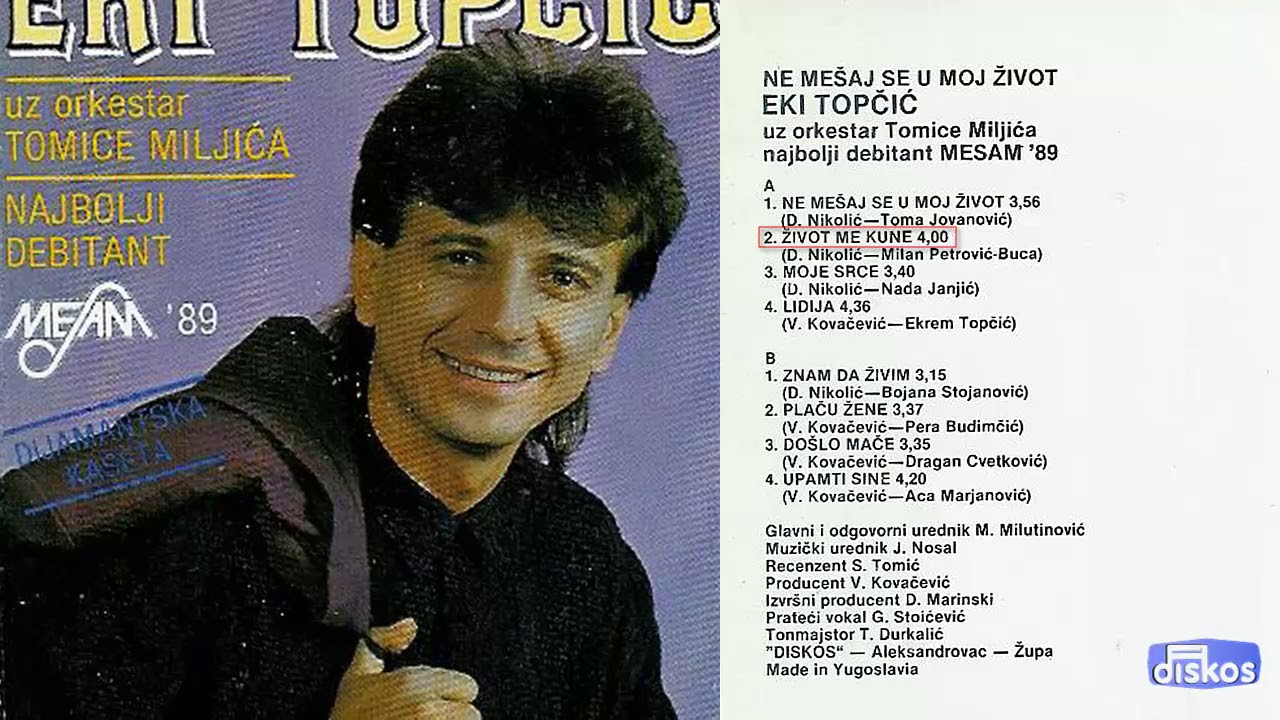 Eki Topcic - Zivot me kune - (Audio 1989)