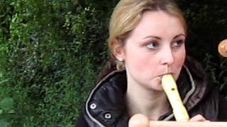 GIRL PLAYS FLUTE WITH HER NOSE