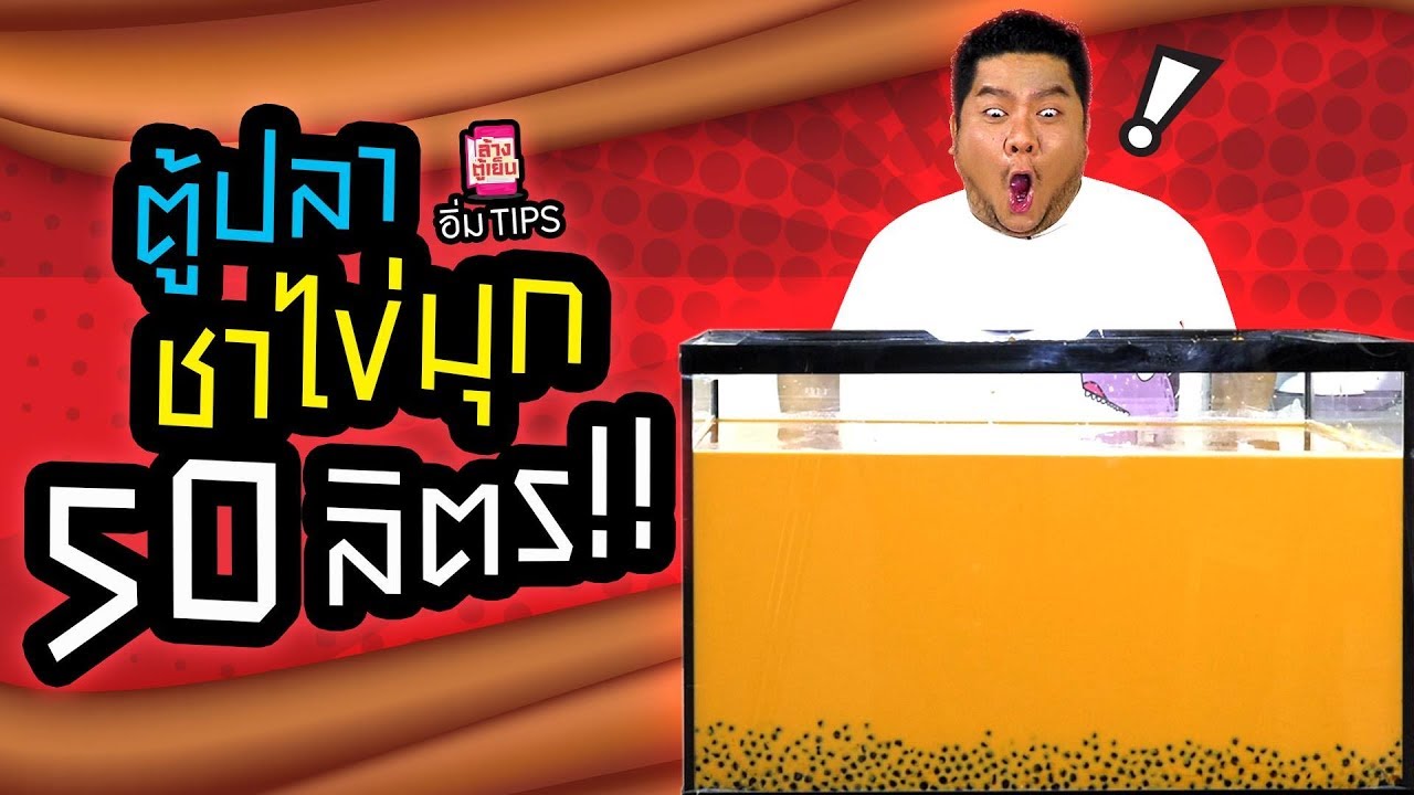 ทำชานมไข่มุกตู้ปลา เลี้ยงทีมงาน 50 ลิตร!!
