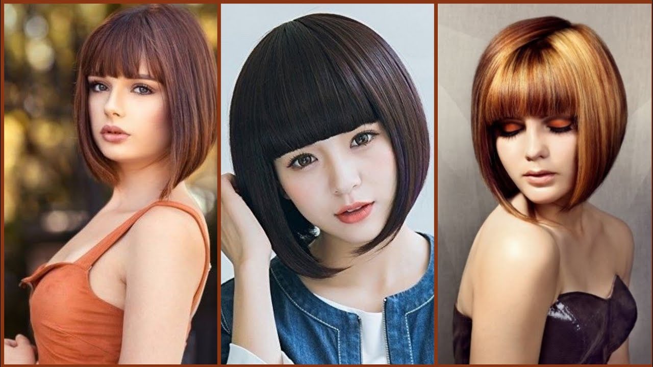 40+ Gorgeous short inverted bob with bangs # bobhaircutwithbangs  