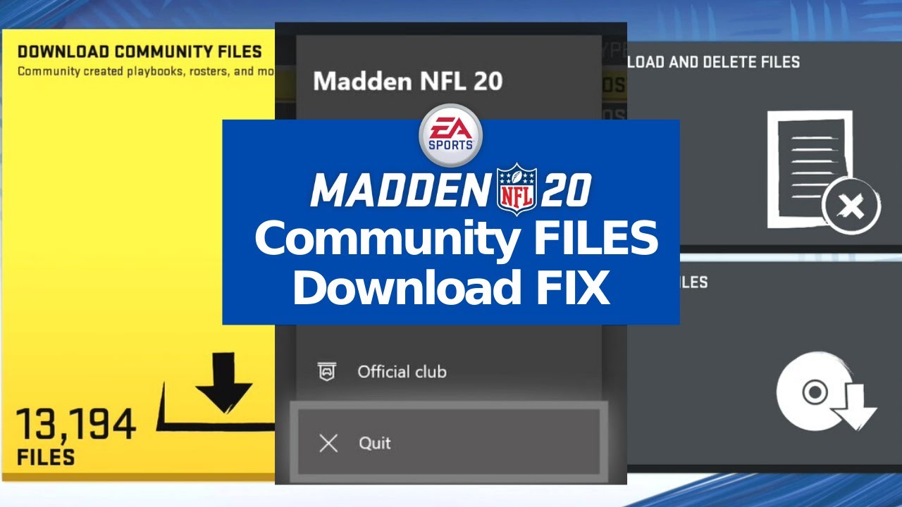MADDEN 20 COMMUNITY FILES WON'T LOAD FIX | CUSTOM ROSTER FIX | DOWNLOAD COMMUNITY FILES FIX
