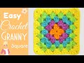 Super Easy Granny Square for Beginners - Changing Colors! | The Secret Yarnery