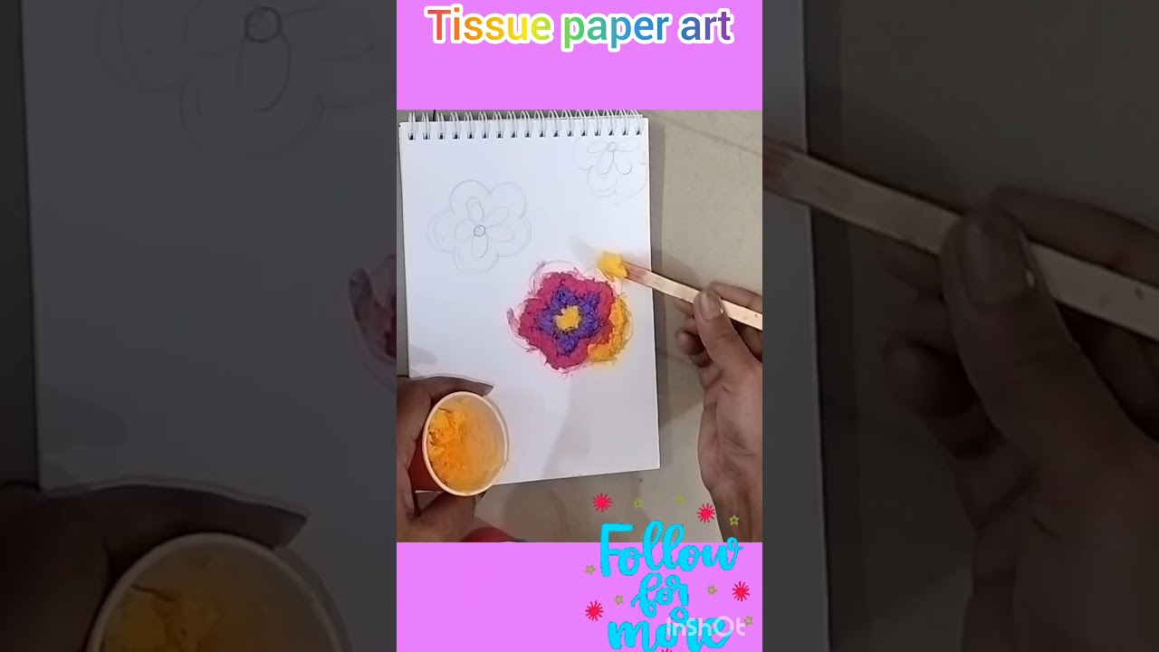 tissue paper art 😍