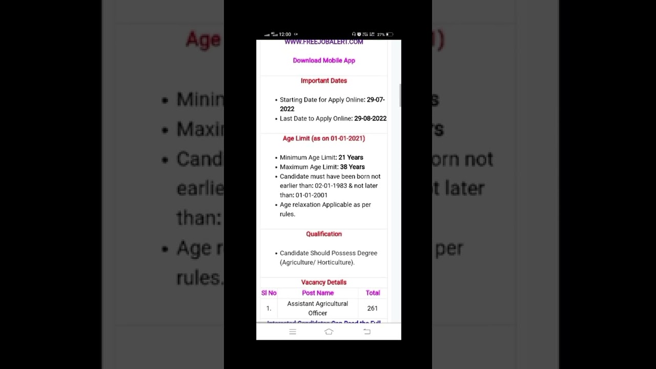 OPSC Recruitment 2022 | 261 Assistan Agricutural Officer Posts | vacancy of government jobs 2022 |