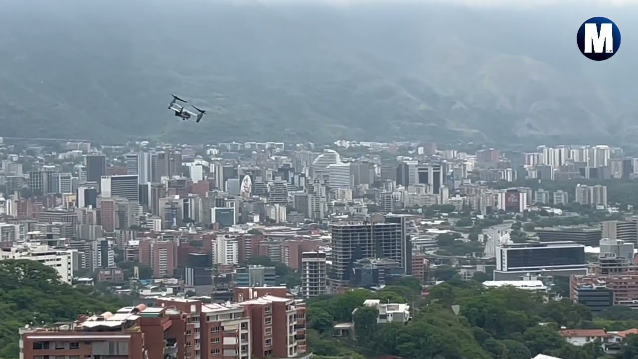 Dos aeronaves V-22 ingresan a la Embajada de EEUU en Caracas.