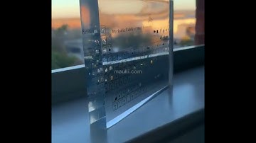Periodic table with real samples of all elements inside this glass slab.#trending #shorts