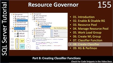 Resource Governor | Part 8 - Create Classifier Function | SMS TSQL Tutorial #155