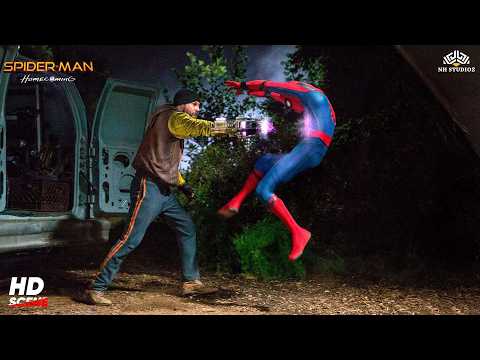 स्पाइडरमैन को कमजोर करने वाला हथिया | Spider-man Homecoming | Tom Holland | Action Scene
