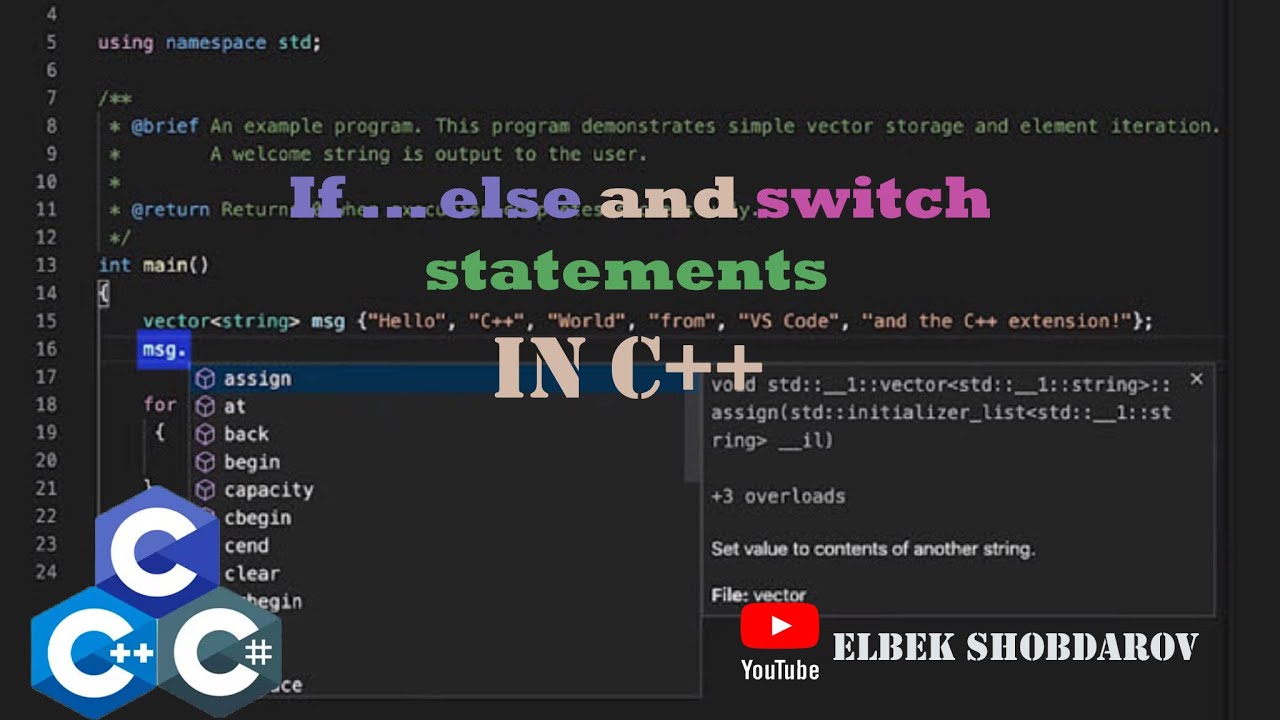 If-shart operatori va switch-tanlash operatori || if and switch ...