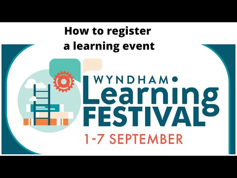 Wyndham Learning Festival - Register an Event Instructions