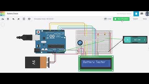 Battery Tester | Implementation | TinkerCAD Arduino Project Series |