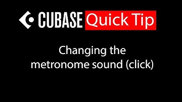 014 Cubase quick tip - Changing the metronome sound