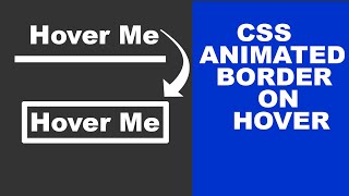 CSS Animated Border Effect on Hover || HTML and CSS