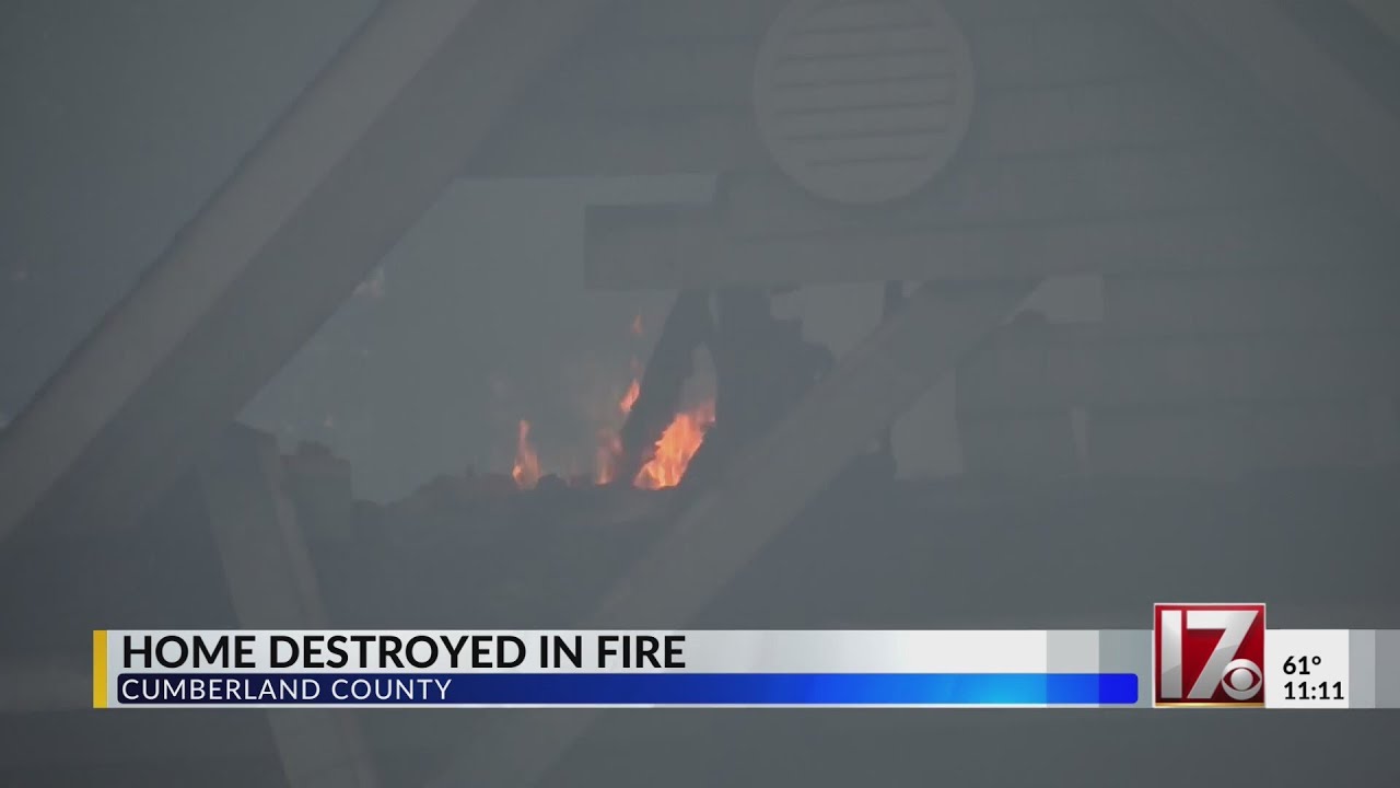 Fire destroys Cumberland County home - YouTube