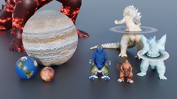 If Planet Were GODZILLA | Solar system size comparison | 3D
