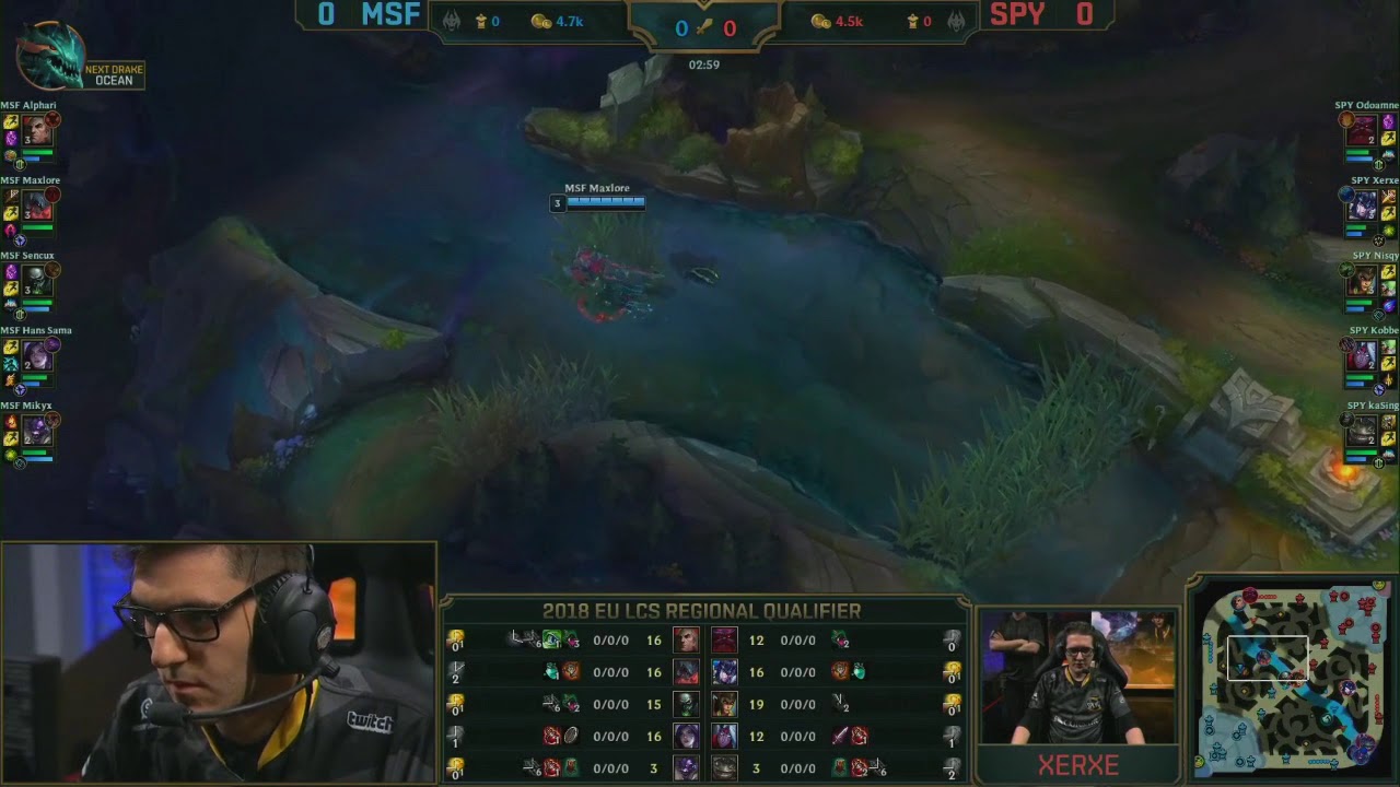 LCS EU Regional Qualifier - MSF vs SPY - Round 1 - Game 1