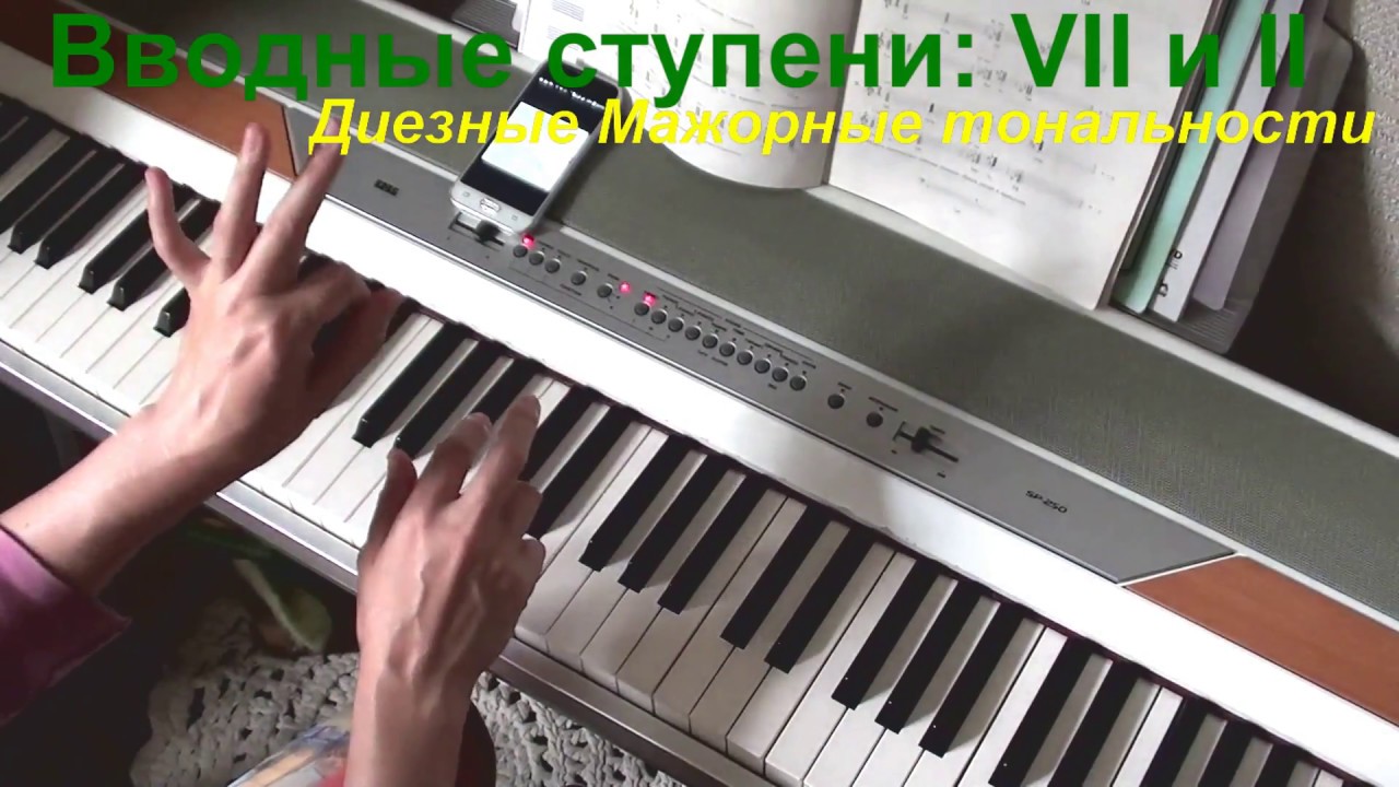 Вводные ступени в Мажорных Диезных тональностях - YouTube