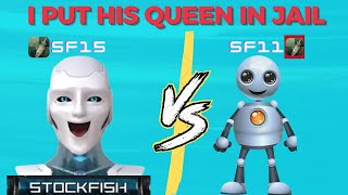 StockFish 11 vs StockFish 15 | How much has StockFish improved since NNUE| PuttinG a queen in jail