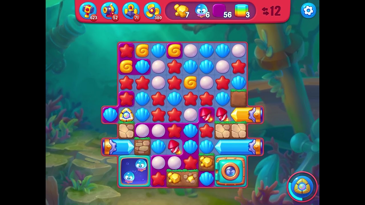 Fishdom Hard level 8795 no boosters フィッシュダム ハード - YouTube