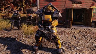 Fallout 76 Ultracite Power Armor Fully Modded with Jetpack!!