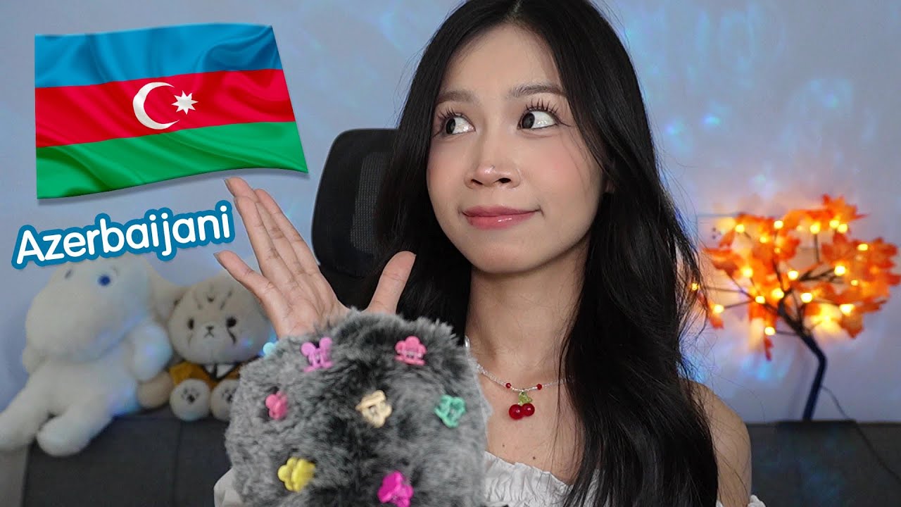 ASMR in Azerbaijani 🇦🇿 Learn Basics Phrases, Colors, Days of The Week 🤓📚✨