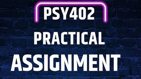PSY402 Assignment solution no 1 2023