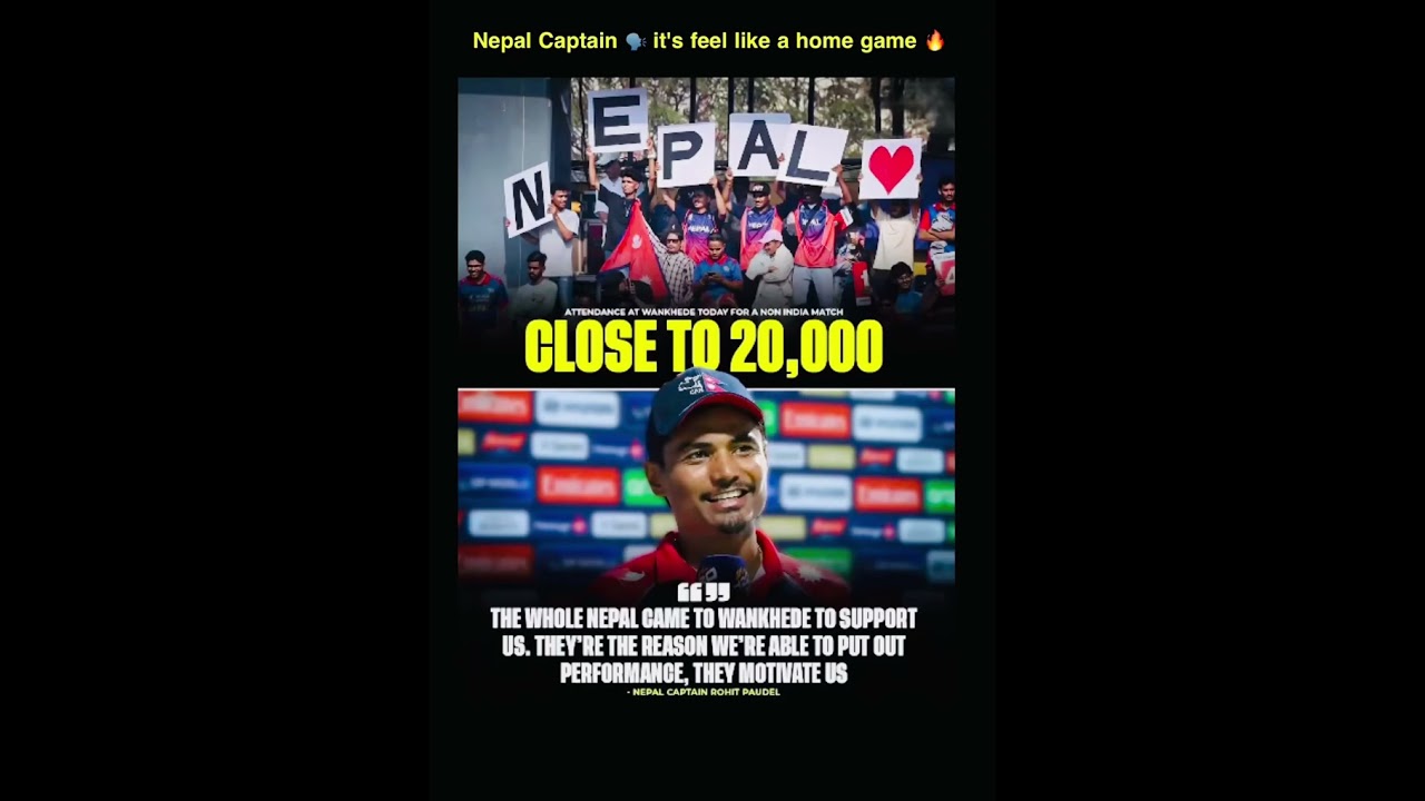 Nepal Captain 🗣️ it's feel like a home game 🔥 #t20worldcup