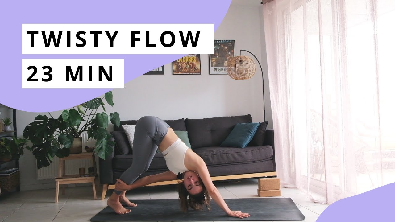 Vidéo de yoga vinyasa de 20 minutes pour débutants autour des torsions