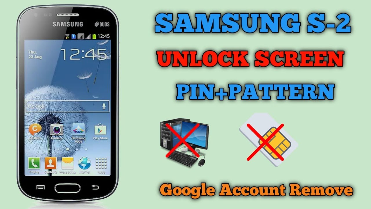 Samsung S2 Pattern Unlock | Samsung S2 Hard Reset - YouTube