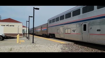 Amtrak #4 Full Track Speed Through La Plata, Missouri