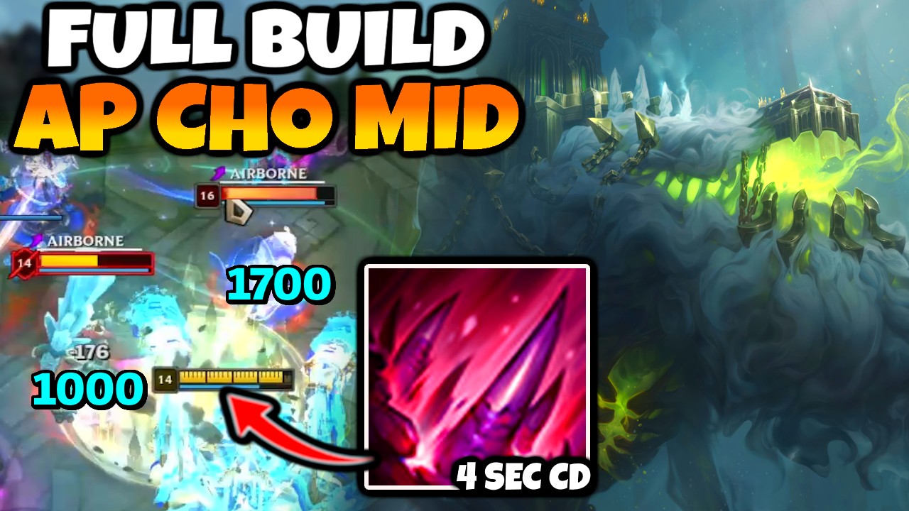 You NEED to be playing AP CHOGATH MID! (Q does 1300 every 4 seconds ...