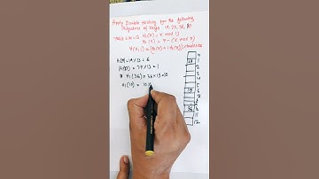 Dubbele hashing uitgelegd met voorbeeld | Hashing in datastructuren Shorts #shorts